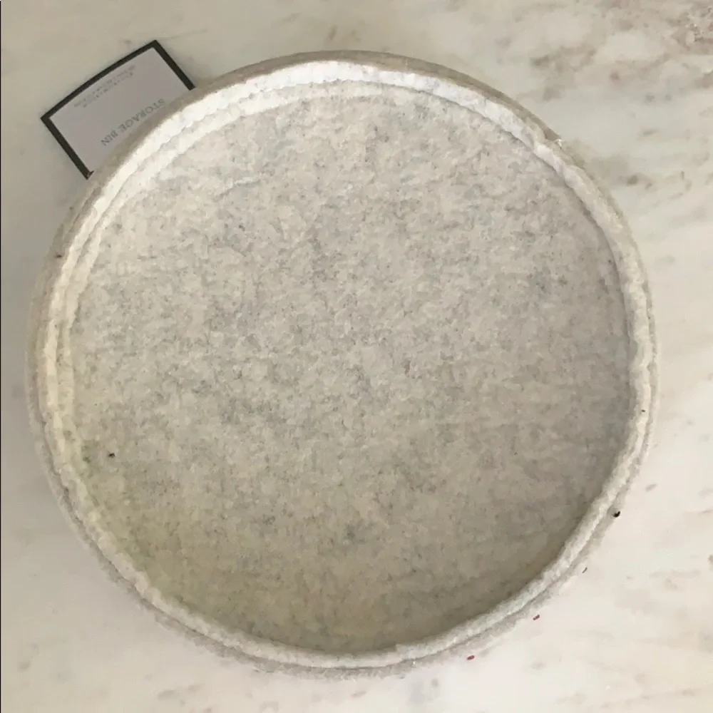 Threshold White & Red Round Storage Bin